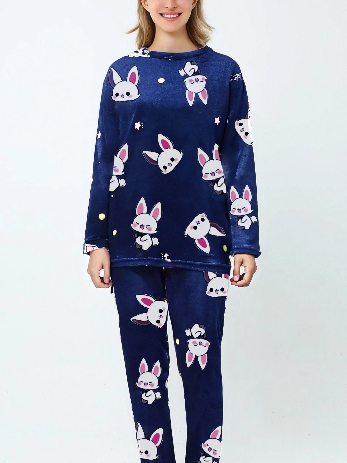 Conjunto de Pijama de Franela para Mujer – Suave y Cálido, Ideal para el Invierno, Pijama Largo de Manga Larga y Pantalón Cómodo