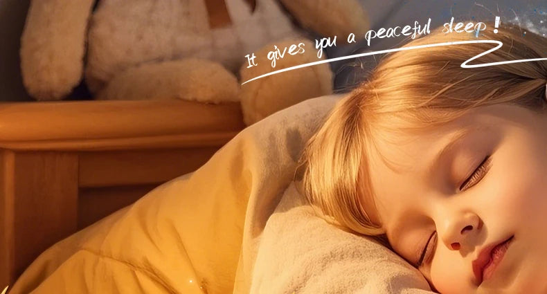 Mini máquina de ruido blanco de conejo bonito, luz LED nocturna, 20 música calmante para bebés, ayuda para dormir, lámpara de palmas de silicona para niños y niños