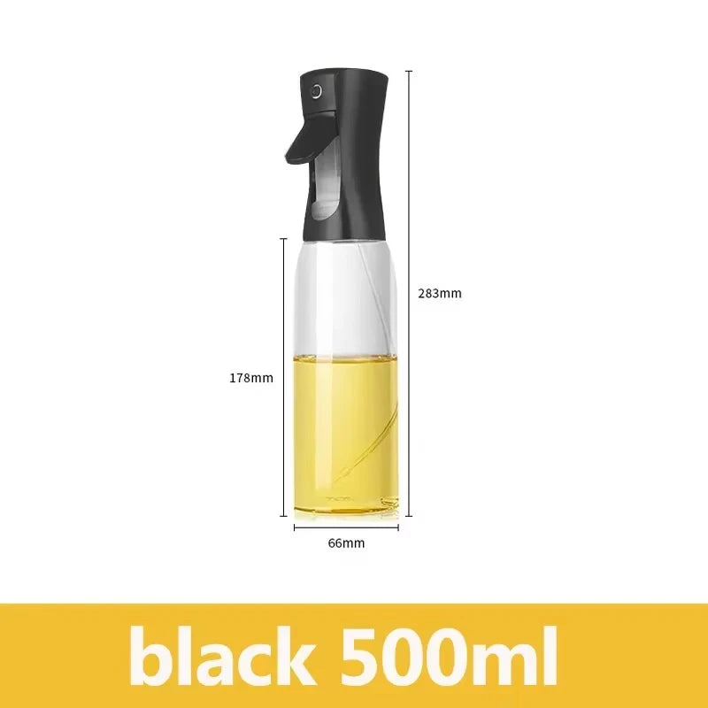 Botella pulverizadora de aceite de plástico para el hogar, botella pulverizadora de aceite o cepillo de aceite, nebulizador, relleno de niebla, cocina, barbacoa de doble uso, 200/300/500ml