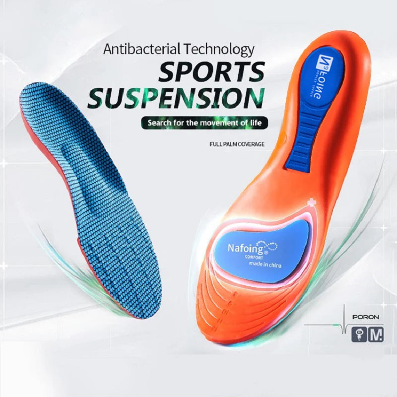 Plantillas ortopédicas deportivas para pies para hombres y mujeres, plantillas de EVA transpirables con absorción de impacto para correr, baloncesto, almohadillas para el cuidado deportivo