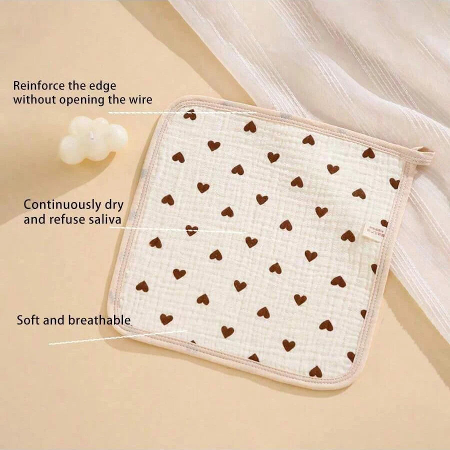 Toallas para bebé de 5 piezas, toallas para la cara, toallas cuadradas ultrasuaves y cómodas para recién nacidos, multifuncionales y versátiles, lavables, suaves y agradables para la piel, cómodas para uso del bebé, ade