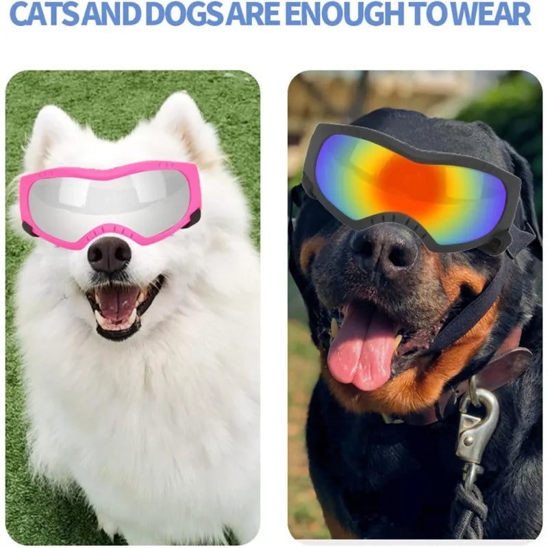 LETVIA Gafas para perros Gafas de sol con protección UV para mascotas para perros medianos Gafas específicas para mascotas al aire libre A prueba de viento A prueba de arena para senderismo