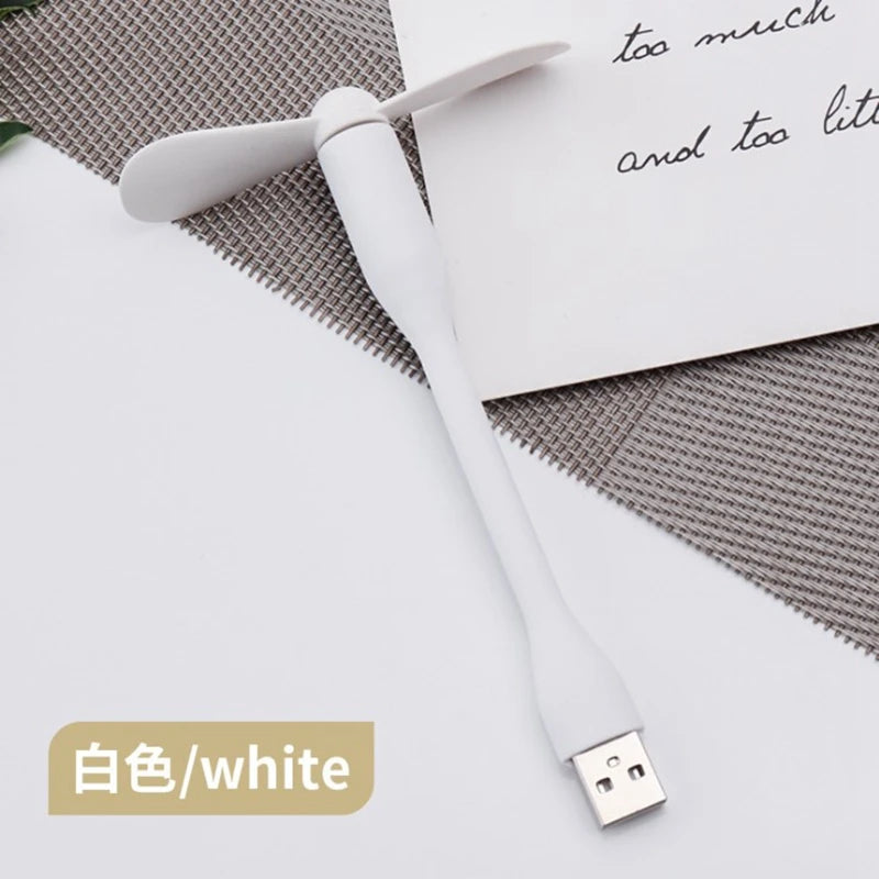 Mini ventilador USB, ventilador de refrigeración Flexible para banco de energía, portátil, PC, cargador de CA, ventilador de mano portátil, dispositivo de verano para ordenador