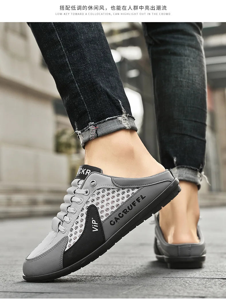 Zapatos de Hombre Estilo Verano 2026, Diseño Cerrado y Deslizante con Malla Transpirable, Mocasines Modernos y Transpirables