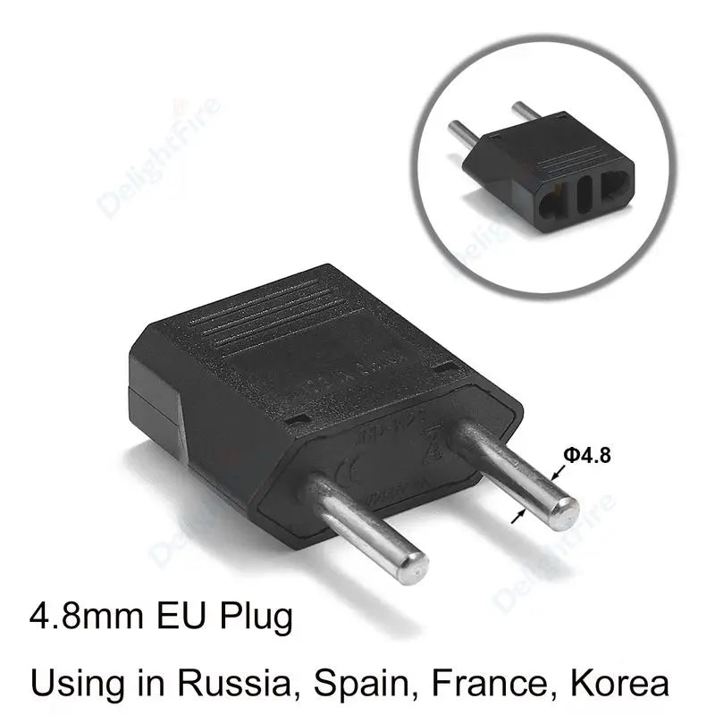 Adaptador de enchufe eléctrico estadounidense, europeo, UE a EE. UU., América, China, CN, Canadá, CA, adaptador de viaje, enchufe de 2 pines, convertidor tipo A, adaptador de corriente