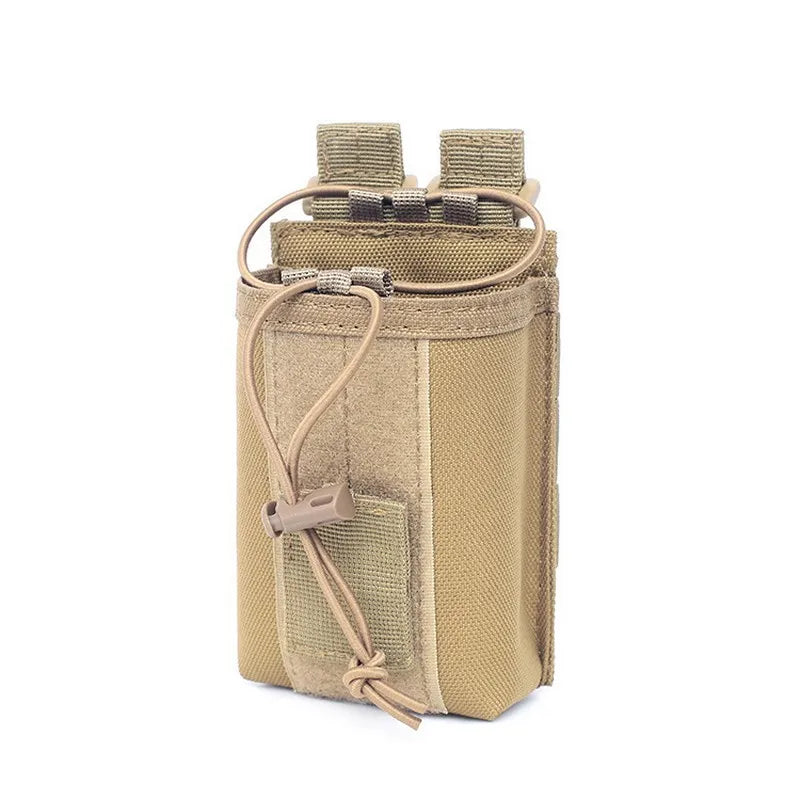 Bolsa para Talkie 1000D para caza al aire libre, bolsa táctica deportiva Molle de nailon para Radio, soporte para Walkie Talkie, bolsillo para revista Mag