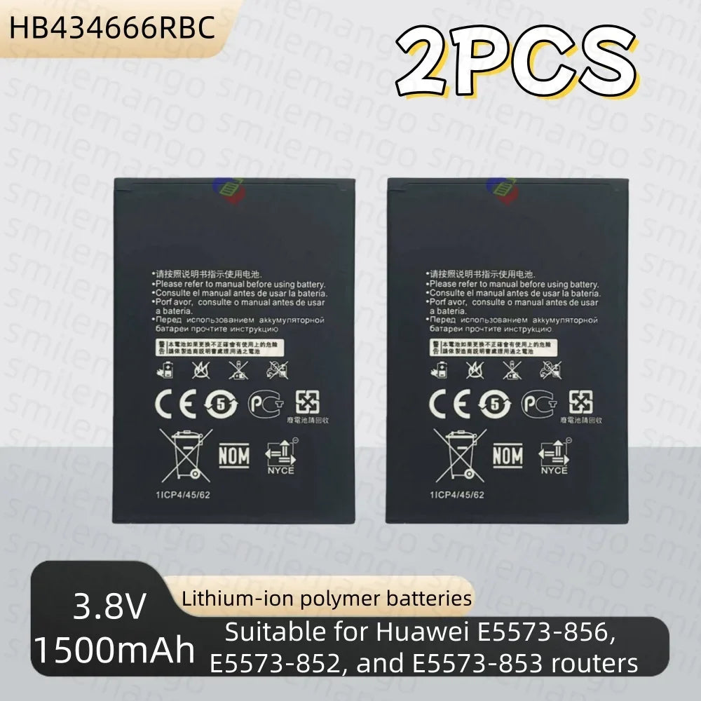 Batería HB434666RBC de alta capacidad de 1500mAh para enrutador Huawei E5573 E5573S E5573s-32 E5573S-320 E5573s-606 -806