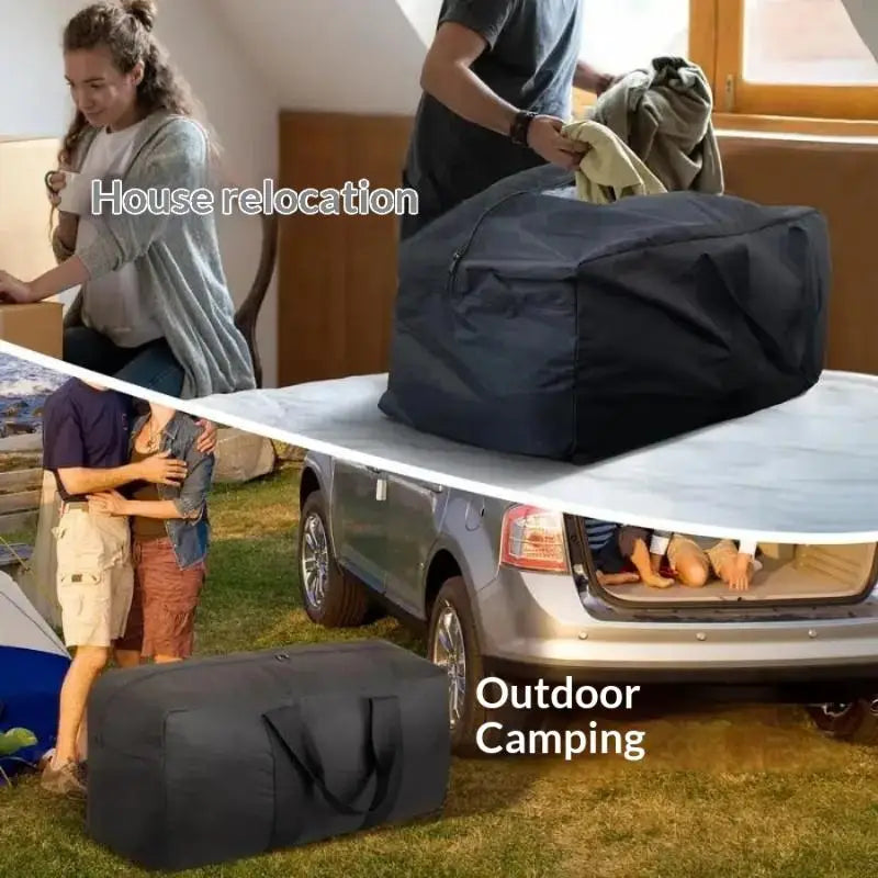 Bolsas de Transporte Extra Grandes Impermeables, Bolsa de Compras y Lavandería, Cubos de Tela No Tejida, 80*48*25cm, Herramienta de Almacenamiento y Empaque para el Hogar