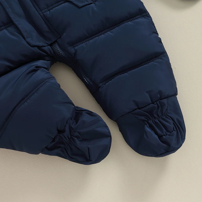 Traje de nieve de invierno para bebé de 0 a 24 meses, mono, abrigo, pelele, prendas de vestir cálidas, mono con capucha para niños y niñas