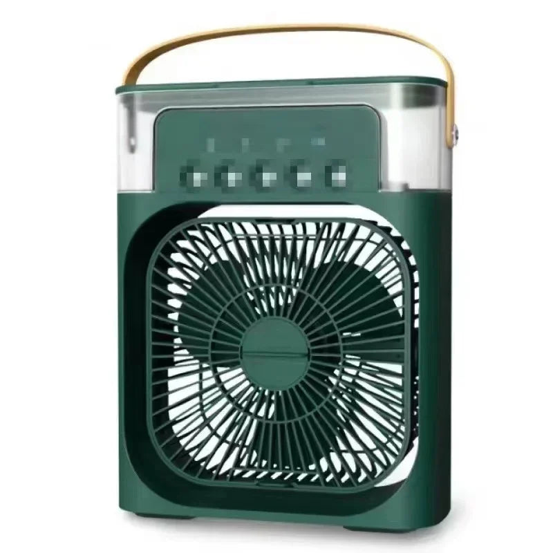 Ventilador humidificador portátil, aire acondicionado, Enfriador de aire pequeño para el hogar, hidromasaje, ajuste de aire portátil para oficina, ventilador de 3 velocidades
