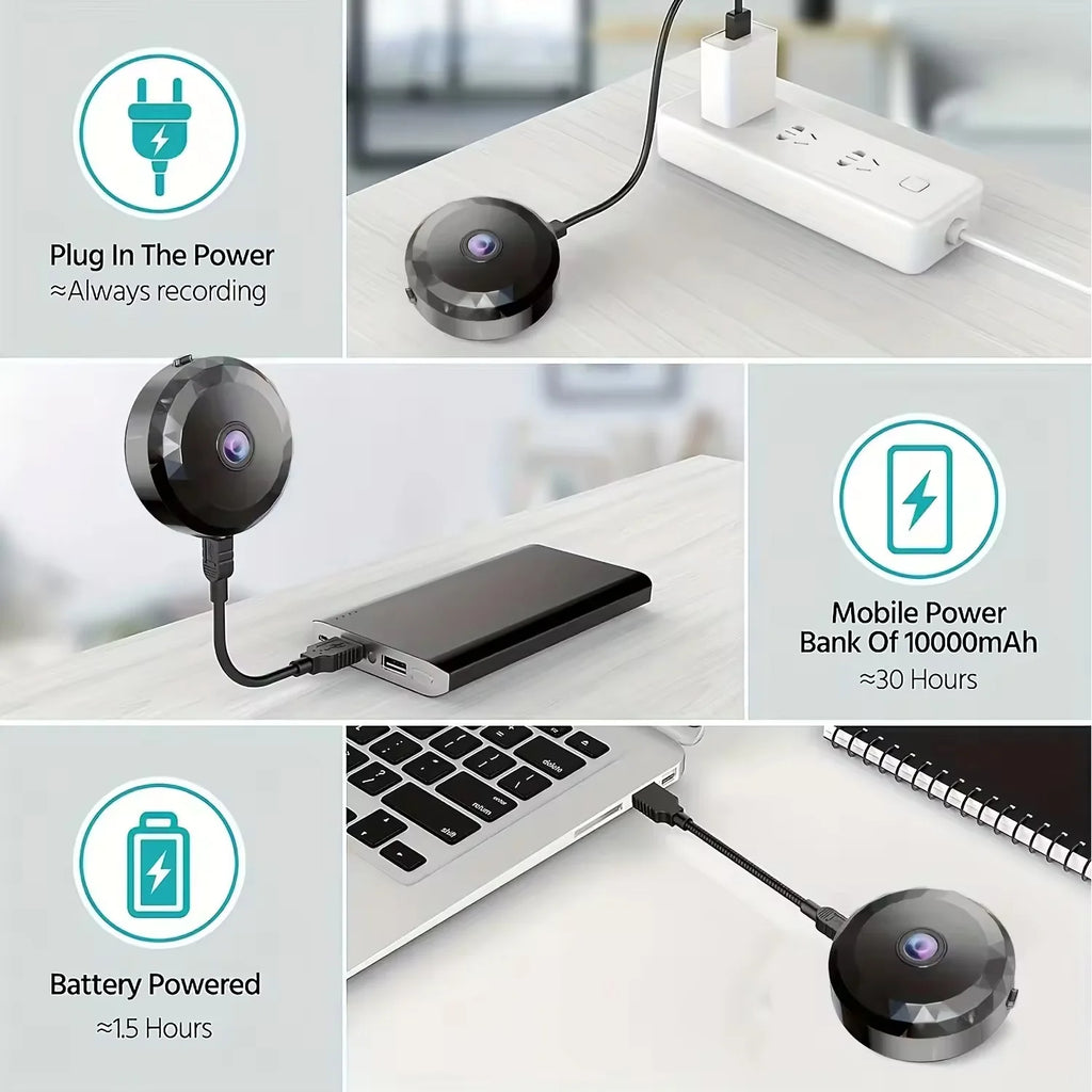 Mini cámara WiFi HD de 1080P, Monitor de bebé, vigilancia de seguridad interior, videocámara de visión nocturna, cámara IP, grabadora de Audio y vídeo