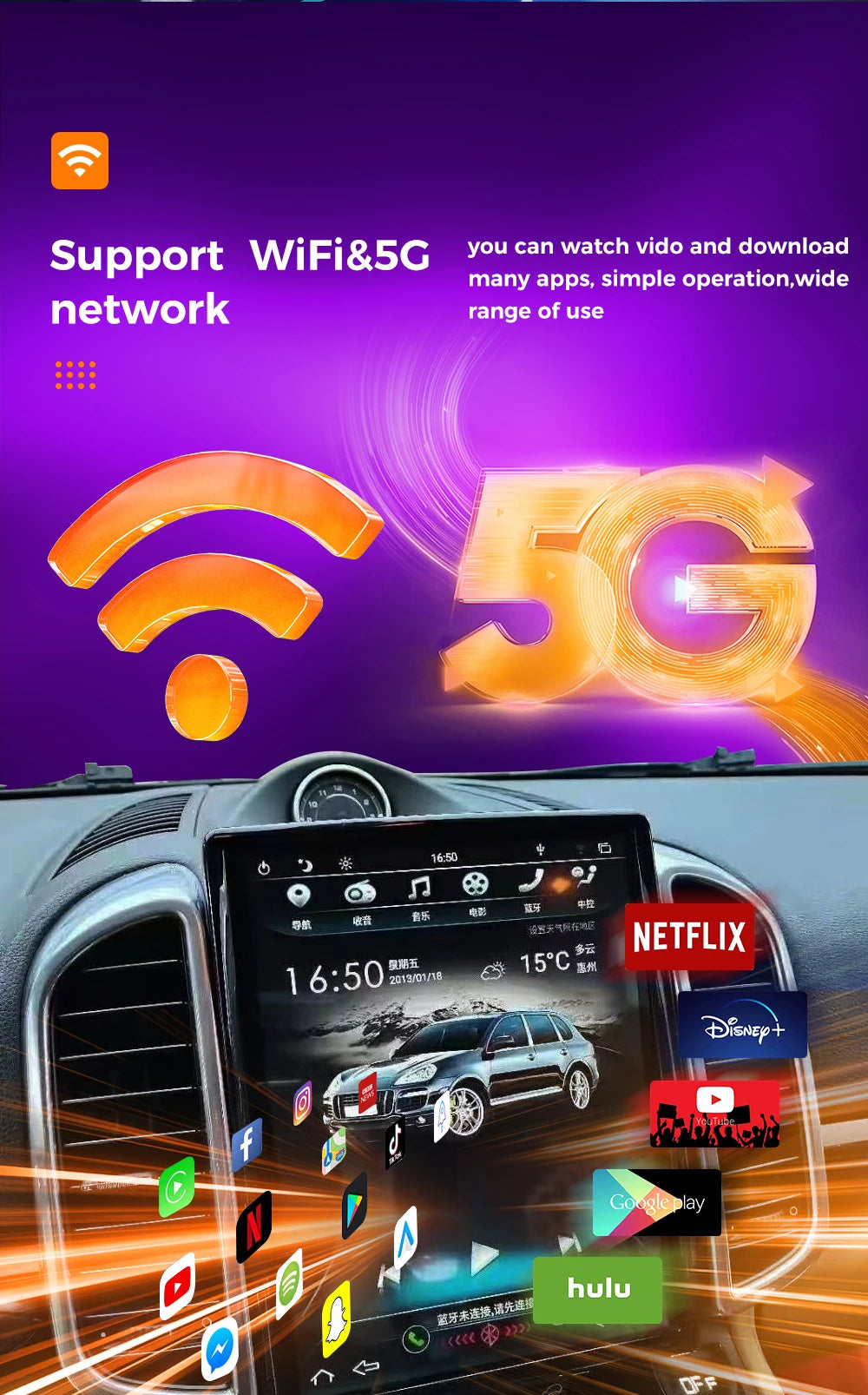 Radio para Auto Android Auto + Pantalla Digital Dual de 24.6 Pulgadas para Mercedes Benz Clase S W222 2014-2020 Reproductor Multimedia Estéreo Carplay