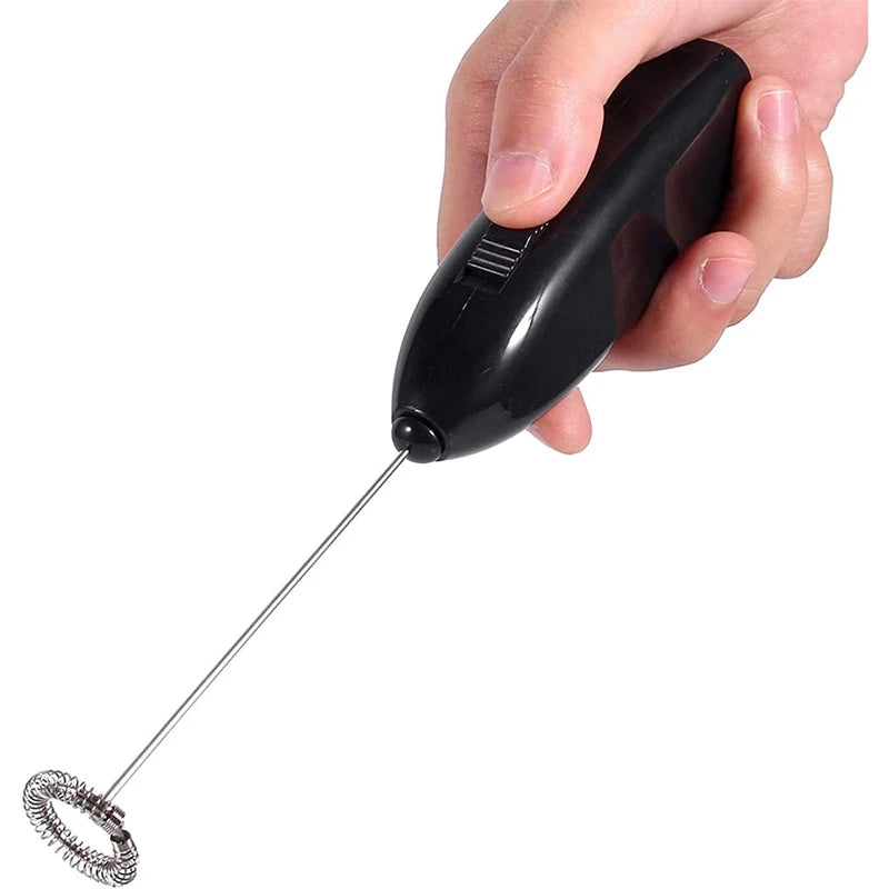 Batidor de huevos eléctrico de mano, Mini Espumador de leche con batería, mezclador de bebidas y café, Espumador de leche, herramientas de cocina