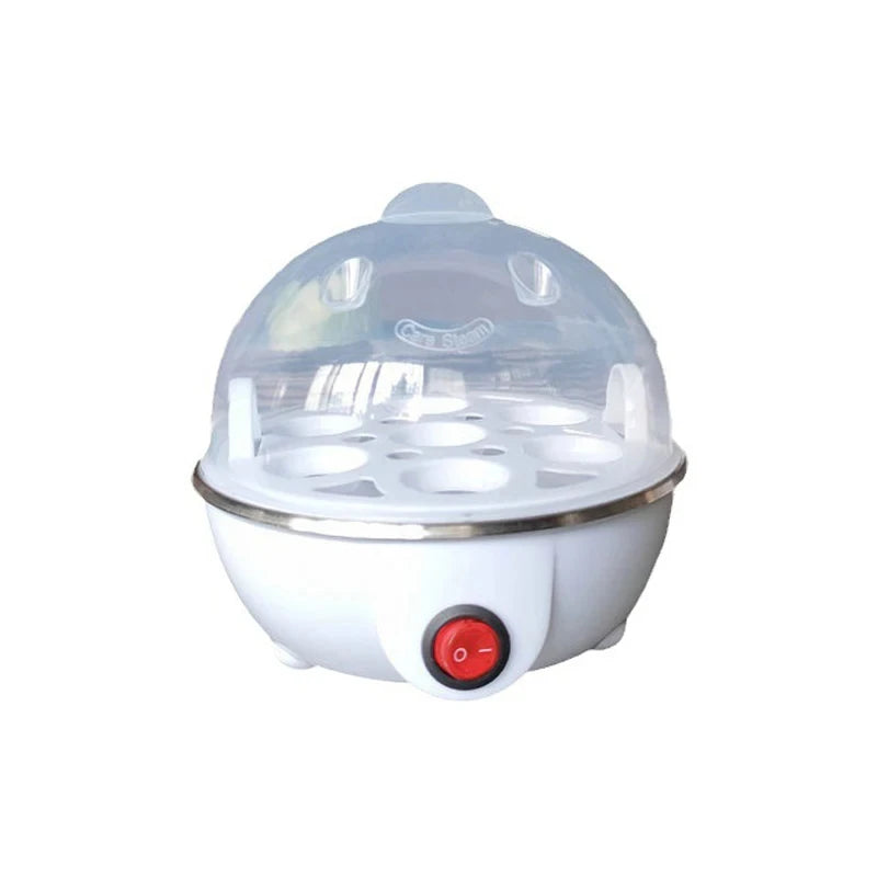 HOMEFISH Cocedor de Huevos Automático con Apagado Automático, para 7 Huevos, Multifuncional, para Huevos Cocidos al Vapor y Estofados, Máquina para Desayunos