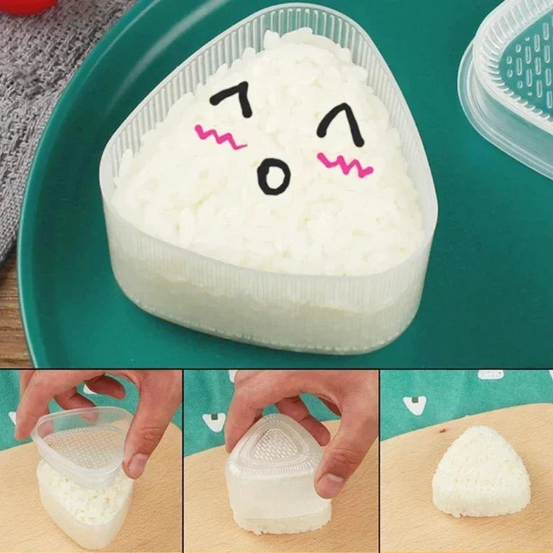 Moldes triangulares para bolas de arroz, prensa para hacer Sushi, molde triangular japonés Onigiri, bola de arroz, dispositivo Bento, accesorios de cocina, 4/1 Uds.