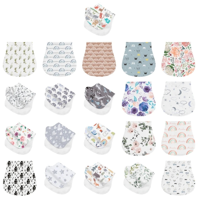 Paños de Bebé de 2 Capas, Baberos Absorbentes para Recién Nacidos, Baberos de Algodón Suave para Bebés, Regalo para Baby Shower