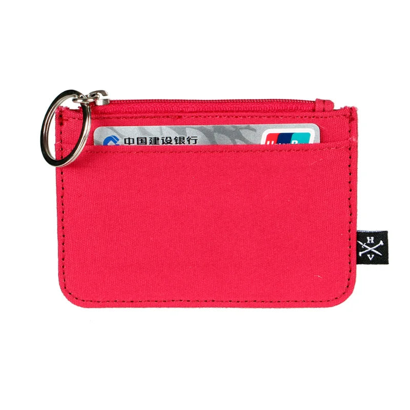 Monedero para mujer, cartera delgada minimalista para hombre, tarjetero, monedero de lona 4642