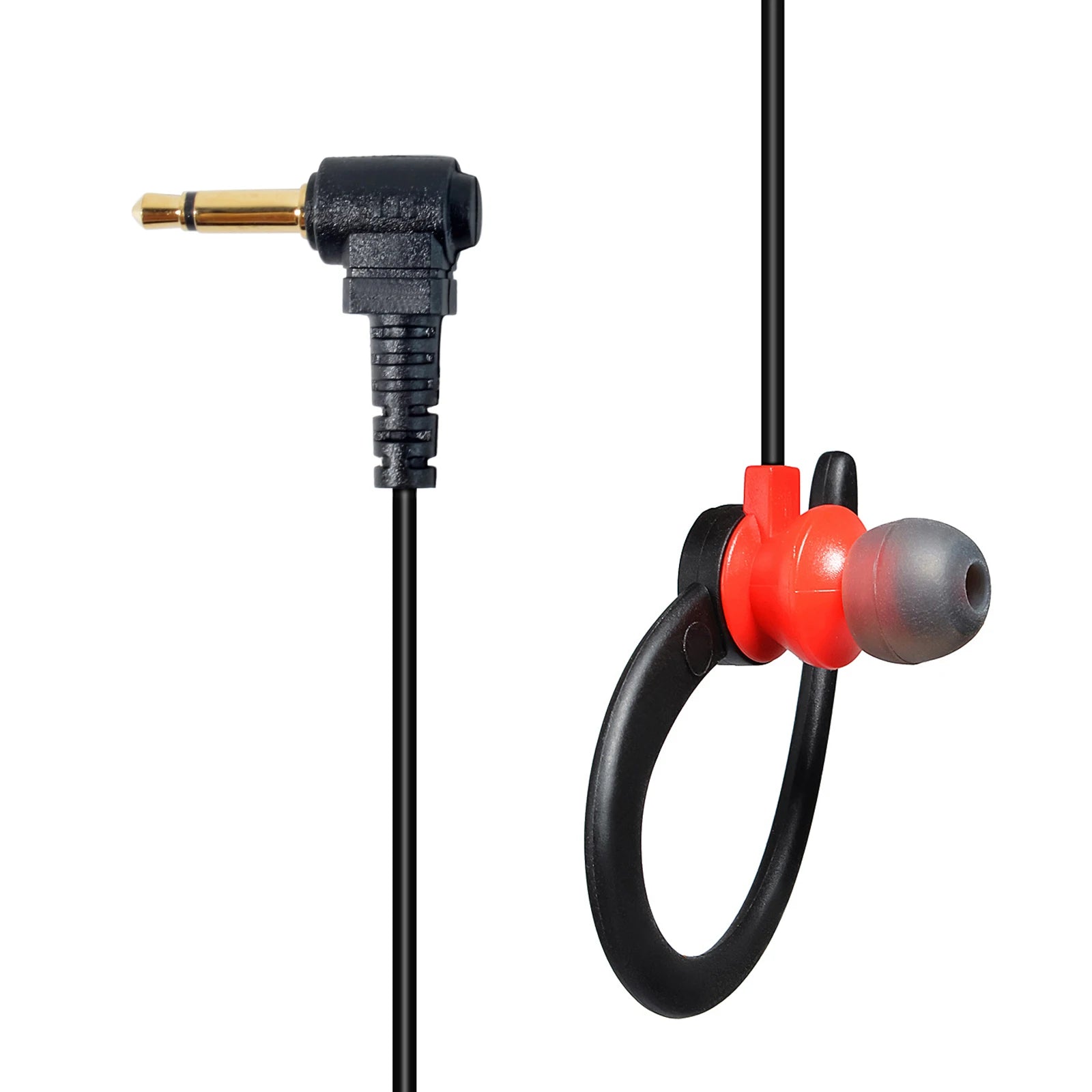 Walkie Talkie en forma de G de 1Pin, auricular solo para escuchar, auricular suave con enchufe de 3,5mm para Motorola, altavoz de Radio bidireccional, micrófono