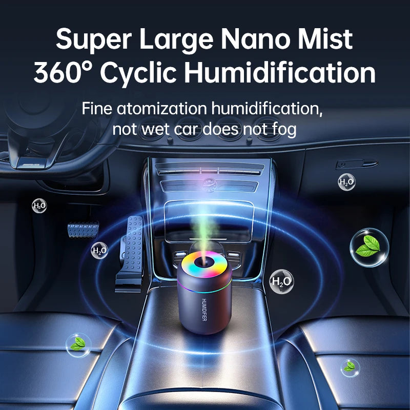 Mini humidificador de aire de 180ML, difusor de Aroma eléctrico USB, purificador de aceites esenciales, generador de niebla de aromaterapia, luces para coche, hogar y dormitorio