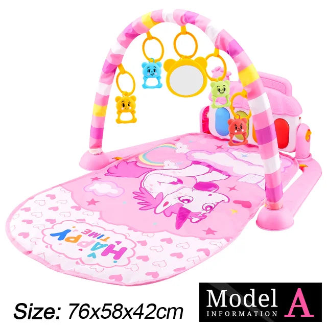 Soporte de Fitness para bebé, juego de música, juguetes de actividades de gimnasio, manta para gatear de Piano para recién nacido, almohadilla de juego de Pedal, regalos de educación temprana de 0 a 36 meses