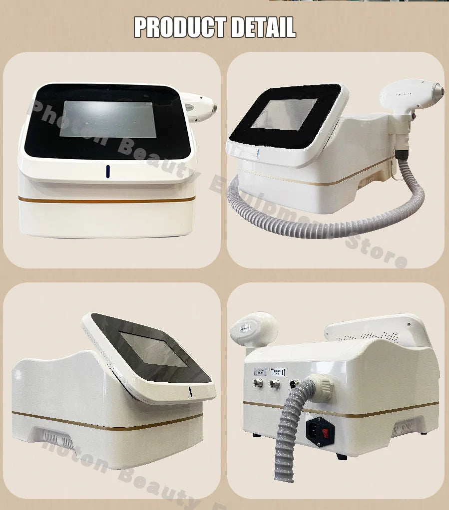 Mini Depiladora Láser de Diodo Ice Platinum 808nm 4000w, Máquina Depiladora para el Hogar, Rejuvenecimiento de la Piel, Depilación, La Mejor Opción