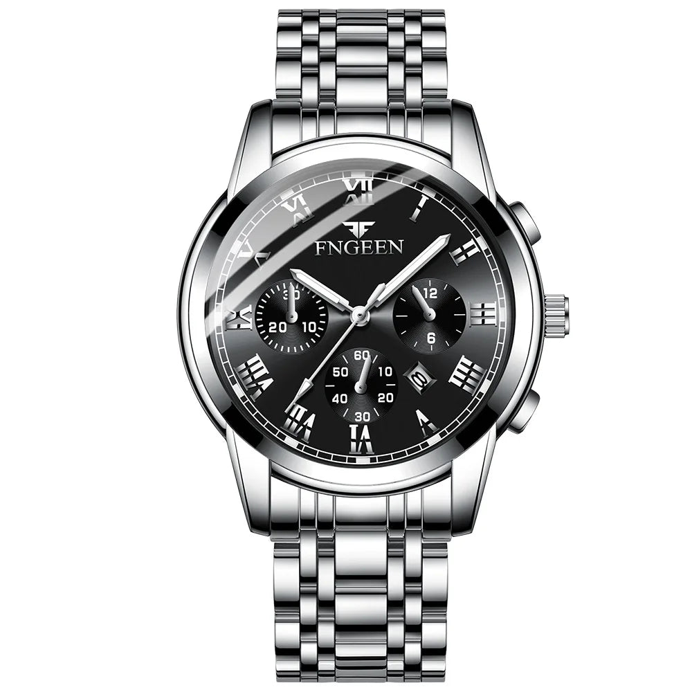 BINBONG, relojes para hombre 2023, marca superior de lujo, reloj con fecha resistente al agua, correa de acero para hombre, reloj de cuarzo informal, reloj de pulsera deportivo para hombre 4006