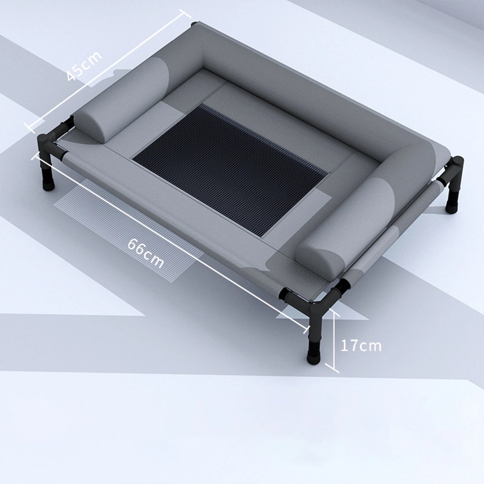 Muebles para mascotas, cama elevada de malla, transpirable con almohada, cama elevada para perros y gatos, extraíble, exterior, Camping, tren para tomar el sol, hogar, césped