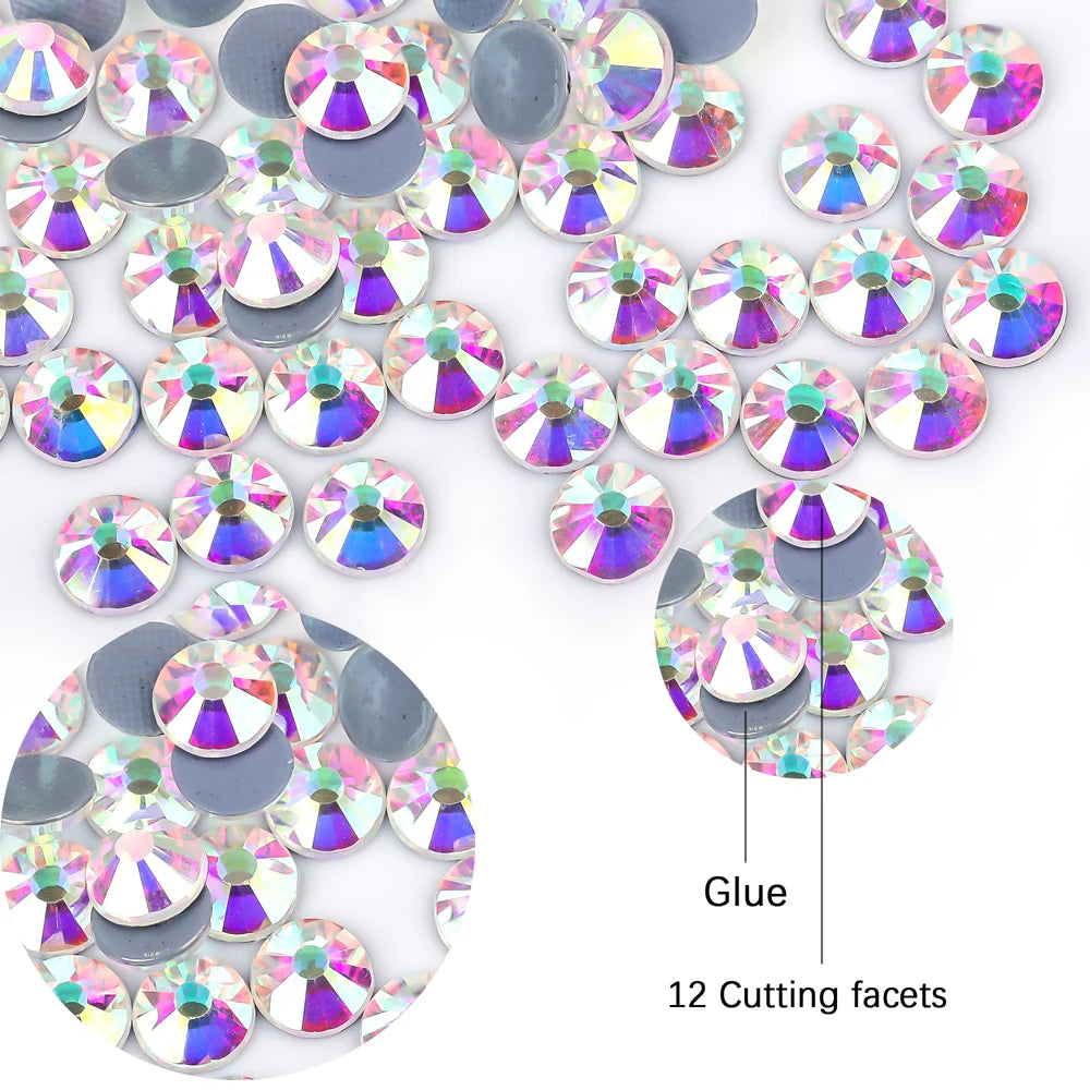 Diamantes de imitación de fijación en caliente para ropa de tela, cristal superbrillante, mejor calidad, DMC