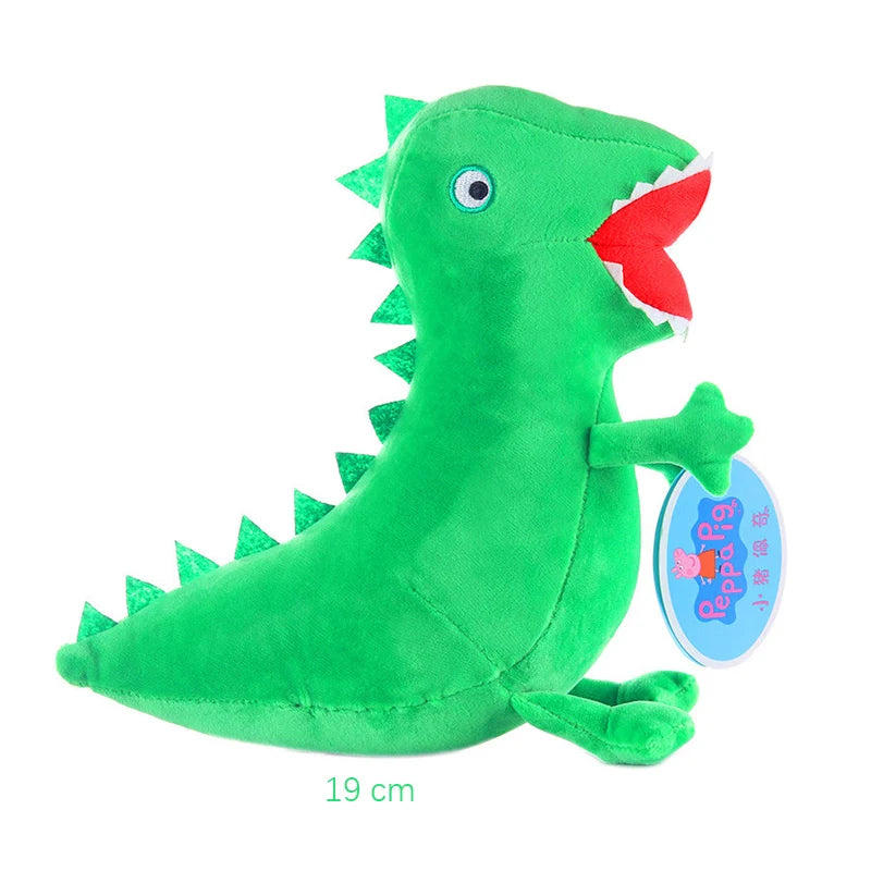 Peppa Pig-muñeco de peluche de Peppa Pig para niños, juguete de alta calidad de 19CM, oso de peluche de dinosaurio, figura de Anime suave, regalos de cumpleaños para niños