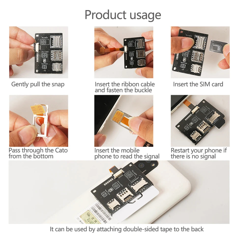 Herramientas de Activación de Nano SIM para iPhone y Android, Convertidor a Tarjeta Inteligente IC, Extensión para Adaptador de Tarjeta Micro y Nano SIM
