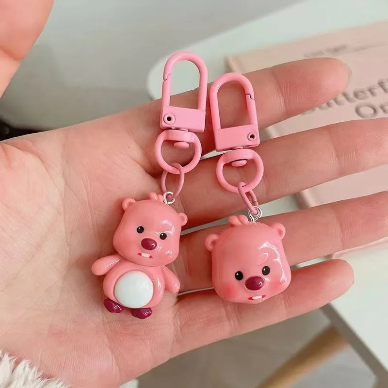 Nuevo Llavero de Muñeco Pororo Loopy de Alto Valor Estético, Colgante Kawaii para Mochila Escolar, Decoración Súper Linda y Creativa, Regalo de Cumpleaños