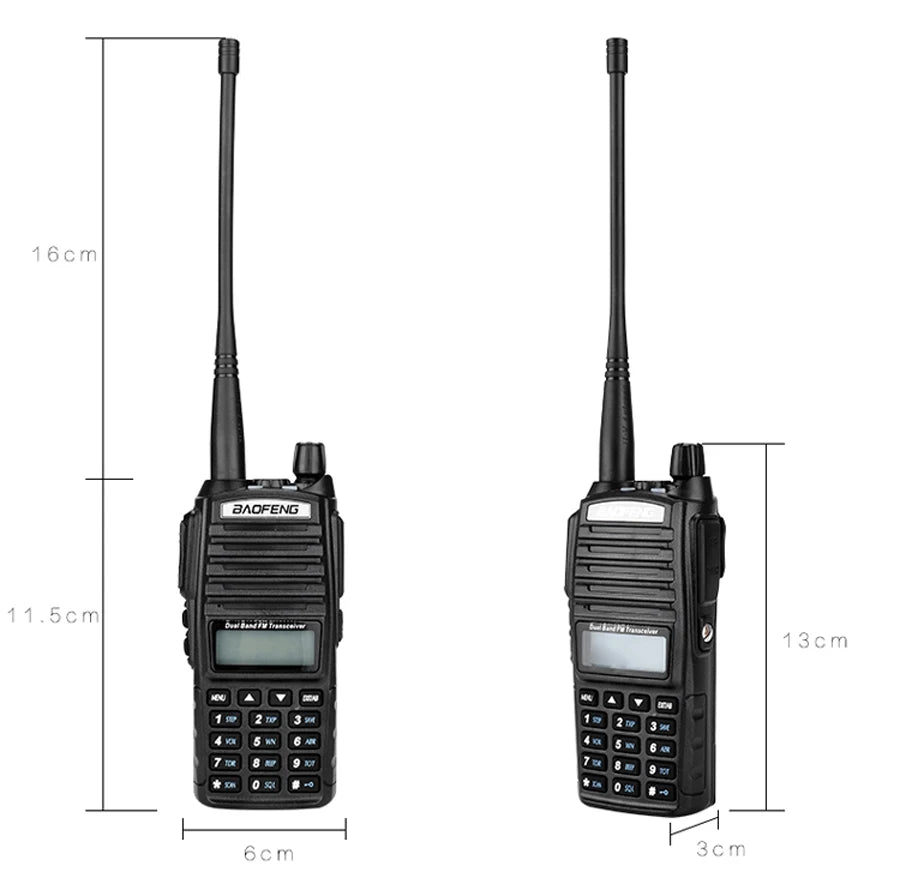 Walkie Talkie profesional UV82 FM Baofeng UV 82 8W estación de Radioaficionado VHF UHF transceptor Radios de caza Amateur Comunicador