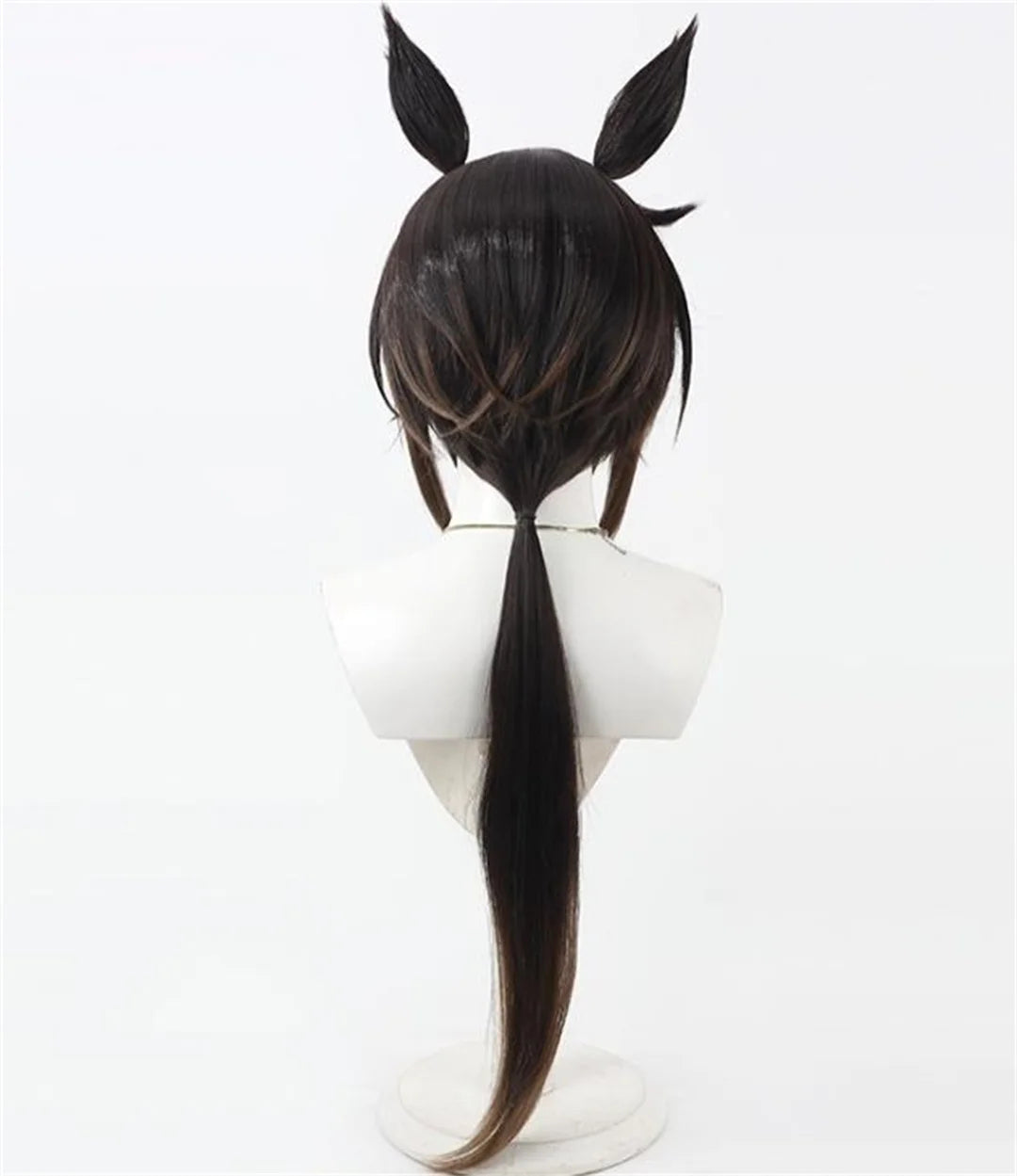 Peluca de cosplay de Uma Musume Pretty Derby Stay Gold para fiestas de anime y videojuegos, con pelucas de orejas y cola