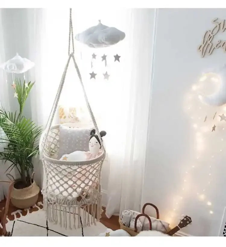 Moisés colgante y columpio portátil para guardería de bebé, cuna colgante
