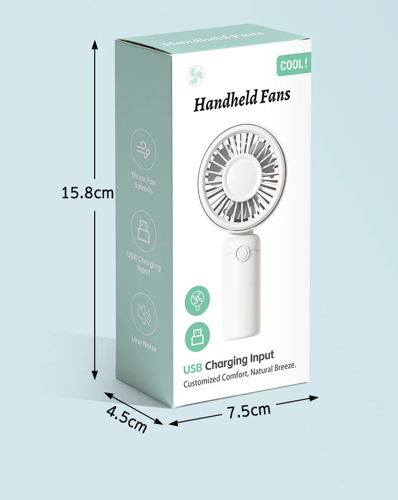 Nuevo Mini Ventilador Portátil USB Recargable Silencioso para Mesa, Maquillaje, Pestañas, Niños, Oficina, Viajes, Enfriador de Aire