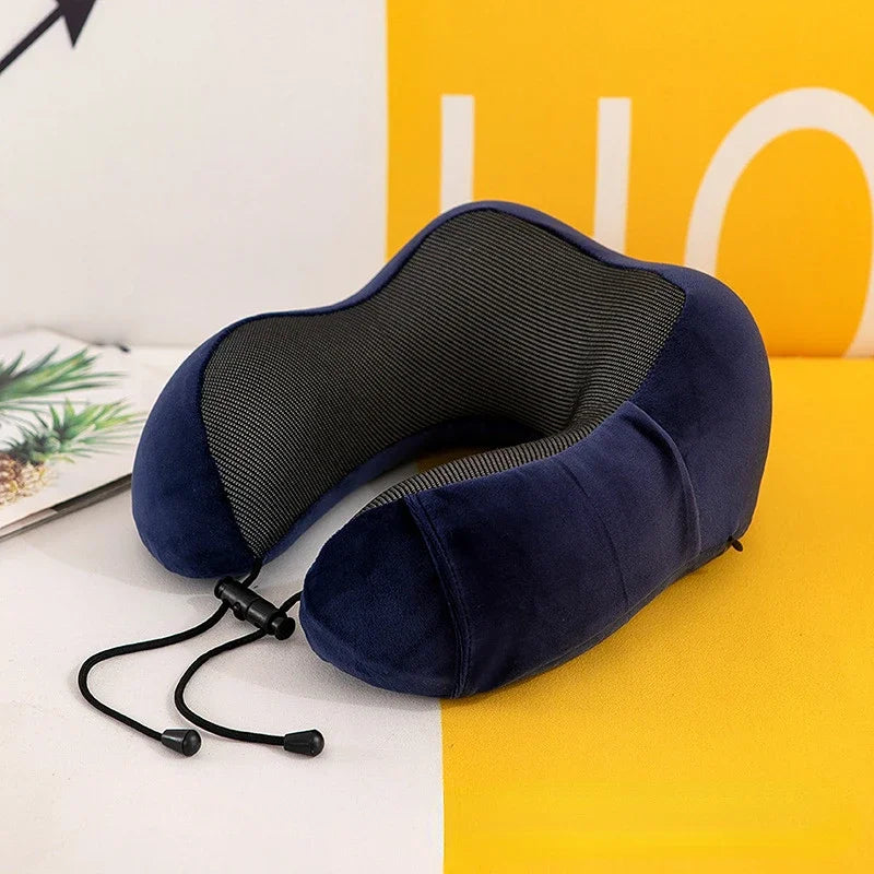 Almohadas de espuma viscoelástica en forma de U para el cuello, almohada de viaje suave, almohada de masaje para el cuello, almohada de avión para dormir, ropa de cama para el cuidado de la salud Cervical