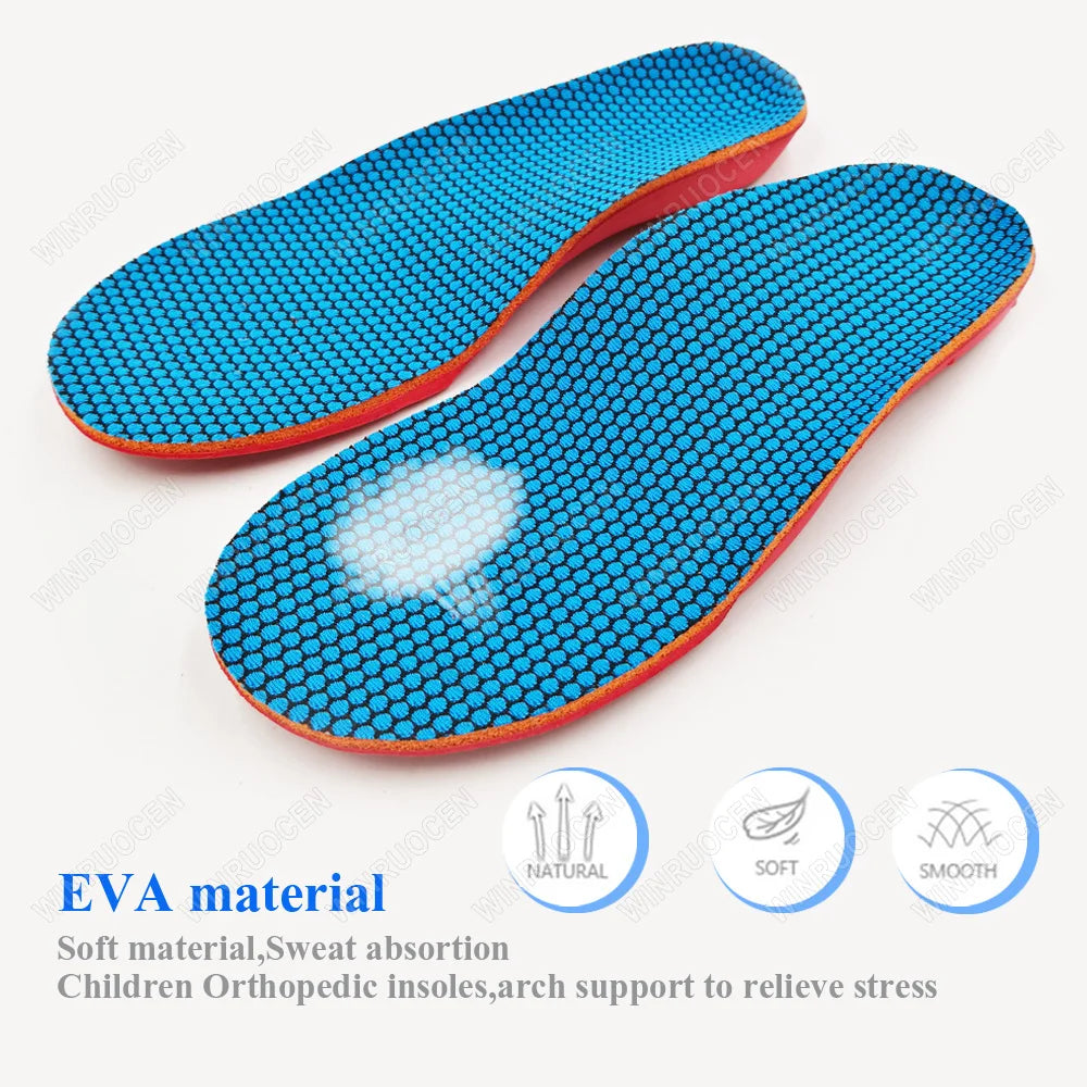 Plantillas ortopédicas con soporte para arco para niños, insertos de zapatos para niñas y niños, pies planos, fascitis Plantar, almohadillas para aliviar el dolor en el talón