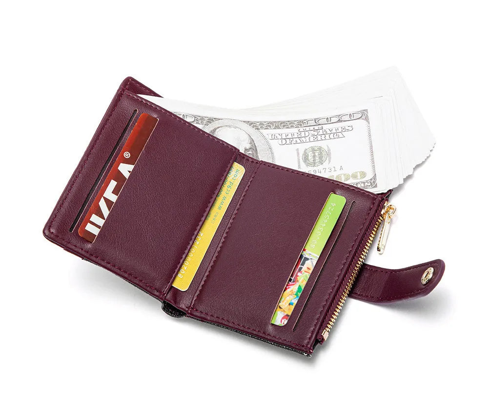 CHCH-funda para tarjetas de diseño cuadrado Retro clásico, marca de lujo, botón de moda, Clip plegable clásico para dinero, compacto, ligero, de lujo