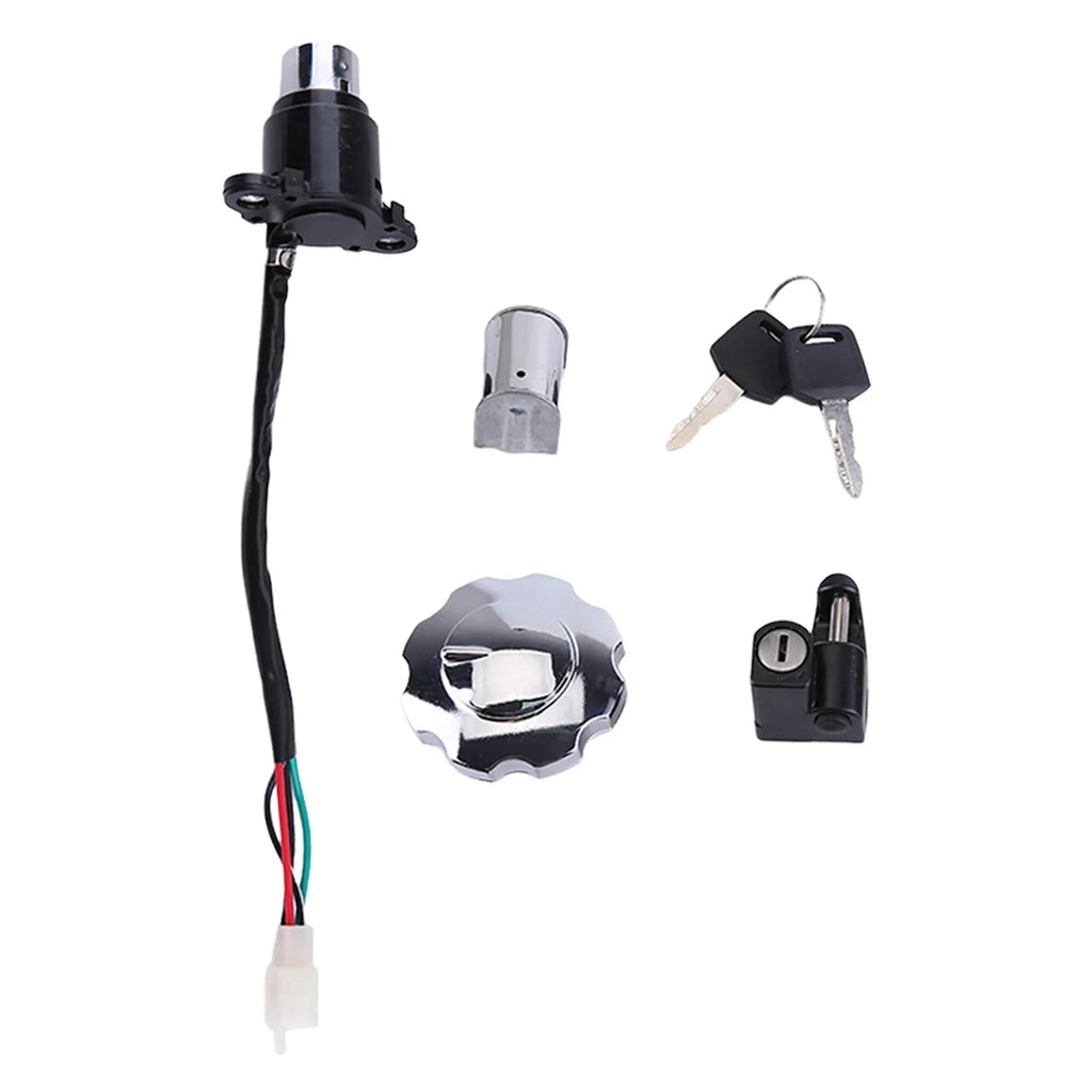 Interruptor de bloqueo de encendido con juego de llaves Compatible con Italika FT125 2022-2024 interruptor de bloqueo de encendido con juego de llaves reemplaza F04020192