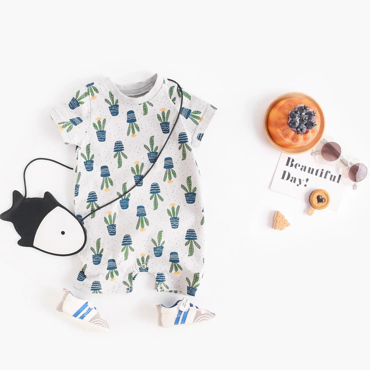 Monos de Verano para Bebés, Ropa de Moda de Manga Corta para Niños Pequeños