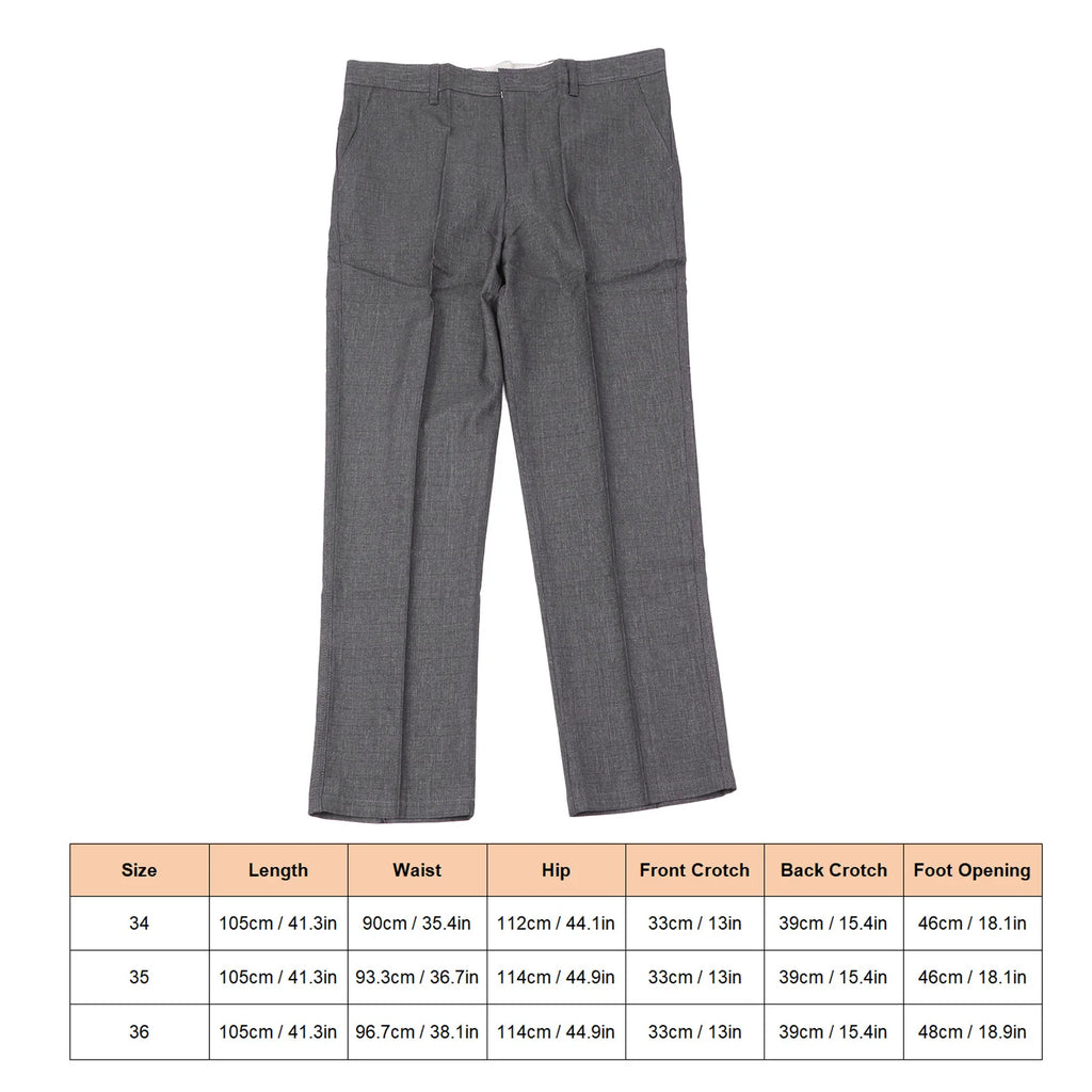 Pantalones de pierna recta para hombre, cintura elástica, holgados, pantalones de vestir largos informales con bolsillos laterales, pantalones casuales de pierna recta