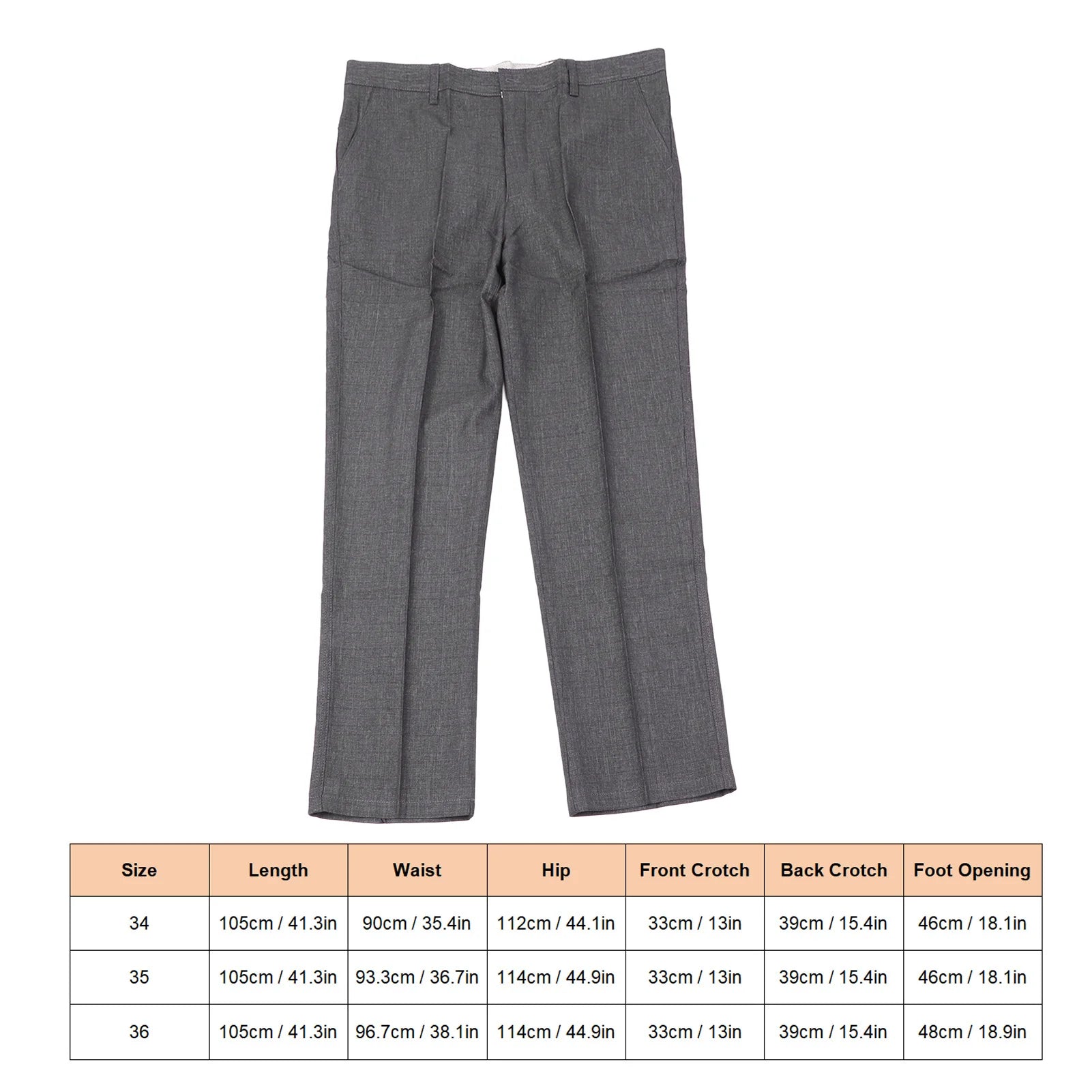 Pantalones de pierna recta para hombre, cintura elástica, holgados, pantalones de vestir largos informales con bolsillos laterales, pantalones casuales de pierna recta