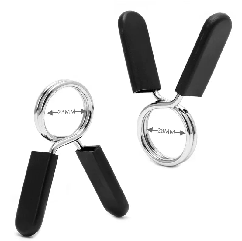 Abrazadera de barra de 25/28/30mm, Clips de cuello de resorte, bloqueo de mancuernas de peso para gimnasio, Kit de levantamiento estándar, bloqueo de levantamiento de pesas, 2/4 Uds.