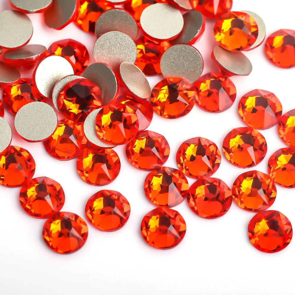 VC 2088-diamantes de imitación para decoración de uñas, 16 caras de corte, cristales brillantes, ss10-30 Strass 8Big + 8Small, sin fijación térmica