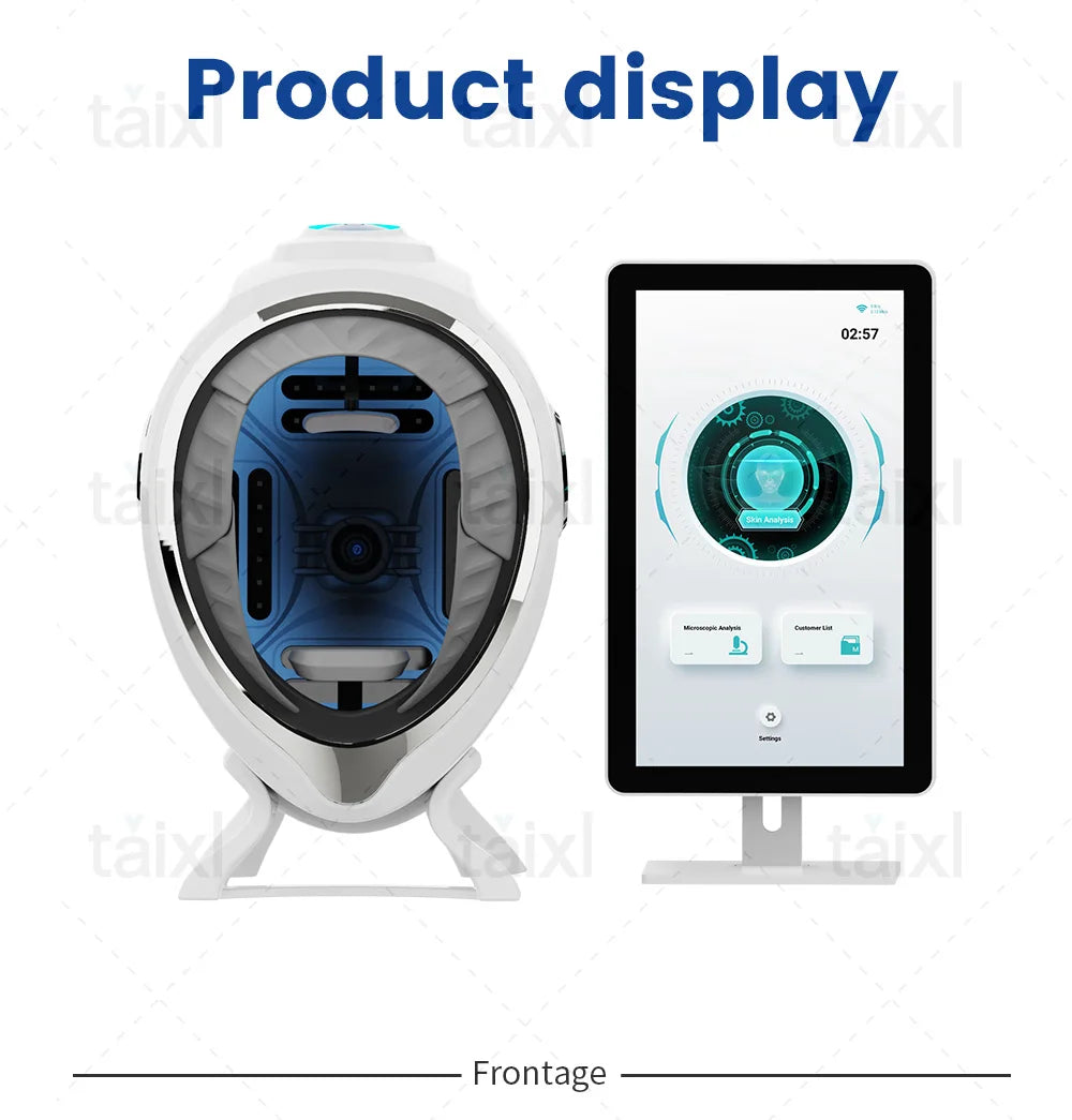 Escáner de piel 3D, analizador facial para el cuidado, máquina de Monitor, espejo mágico, prueba portátil, Detector en inglés, análisis de prueba de cámara facial