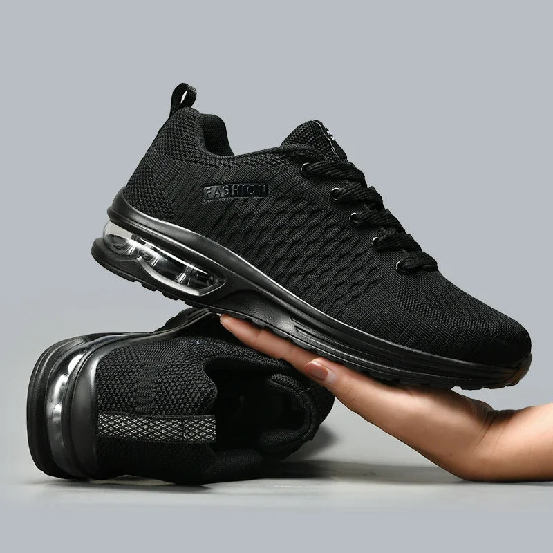 Zapatos para correr para hombre, zapatillas con cordones, zapatos informales ligeros a la moda para hombre, zapatos de tenis de malla para caminar, zapatos para hombre al aire libre de talla grande 47