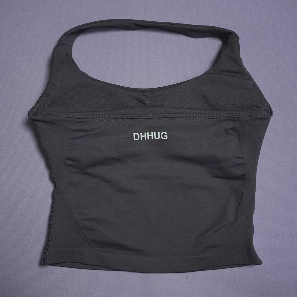 DHHUG Top deportivo para mujer, camiseta sin costuras para yoga con relleno extraíble, top deportivo sin mangas con cuello en V, para gimnasio y correr
