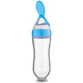 Biberón exprimidor de silicona para entrenamiento de bebés recién nacidos, cuchara para comida de cereales y arroz, suplemento alimentador, vajilla útil segura para niños