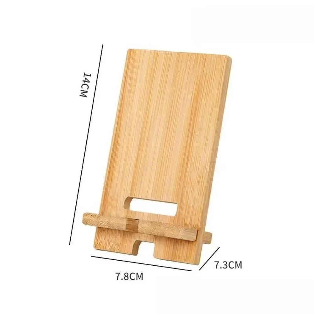 Soporte de madera para teléfono de escritorio, soporte multifuncional para tableta, soporte para teléfono móvil para el hogar/oficina