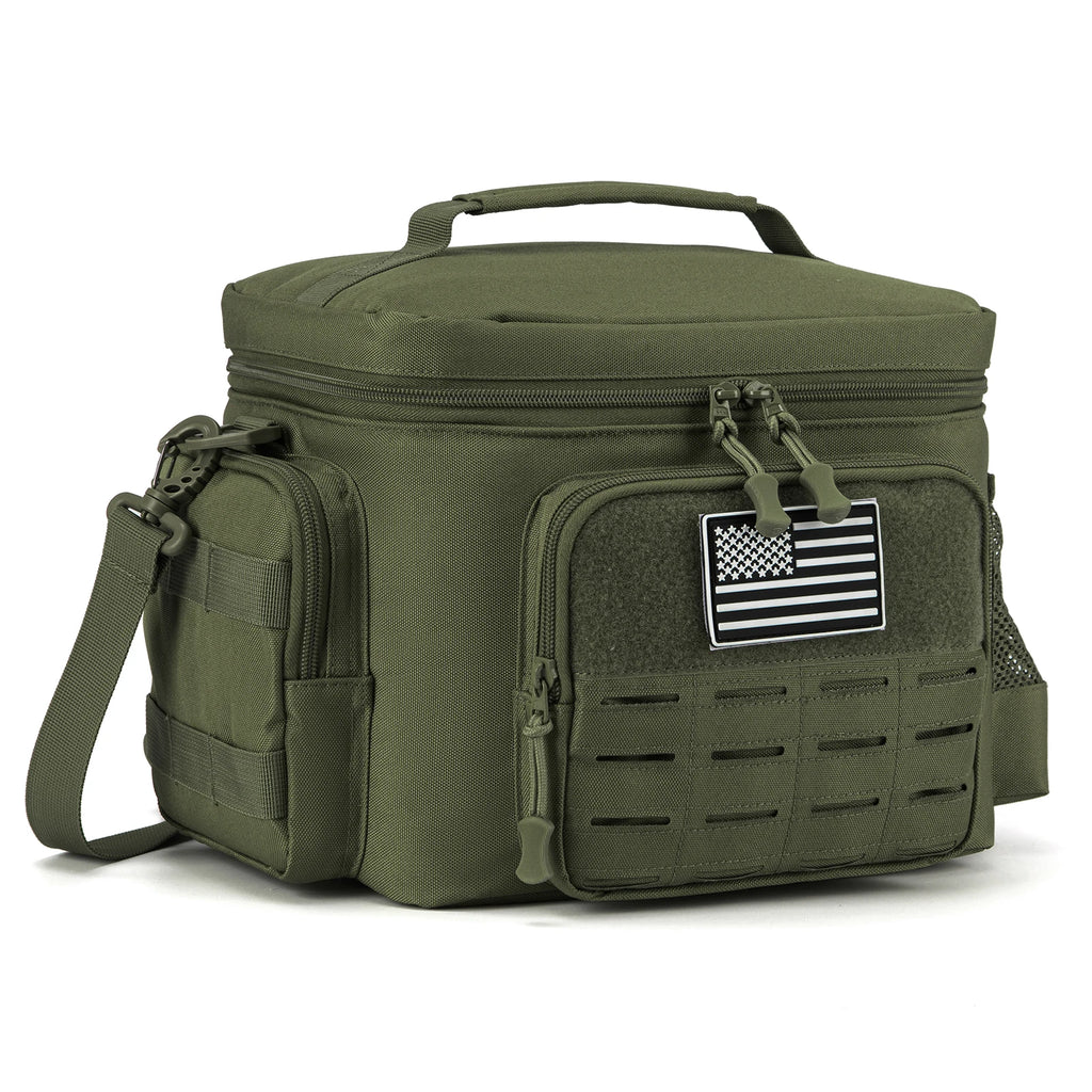 Fiambrera táctica para hombres, bolsa de almuerzo resistente al aire libre, bolsa térmica duradera con aislamiento a prueba de fugas para trabajo, comida, Camping, Picnic